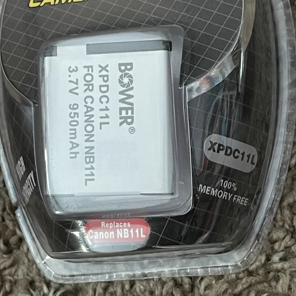 Lot of 2 Bower XPDC11L Rechargeable Battery‎ Replacement Canon NB-11L New Sealed
